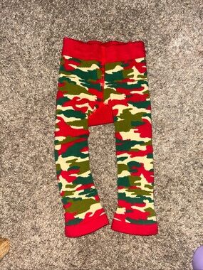 Izzy & Owie Baby Toddler Camo Knit Leggings Reindeer Sz 12-24 Mo